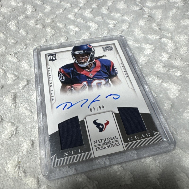 2013 PANINI Deandre Hopkins national treasures NFL Gear 82 /99 Rookie AUTO Rc