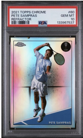 2021 Topps Chrome Tennis Pete Sampras Refractor PSA 10 Gem MT