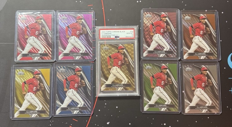 2024 Topps Chrome Black Baseball Cj Abrams Superfactor 1/1 PSA 10 Rainbow