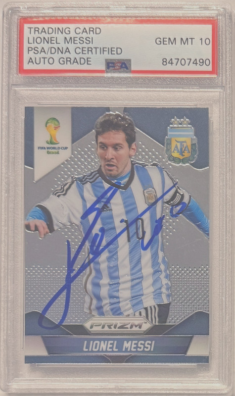2014 Panini Prizm World Cup Signed Lionel Messi #12 PSA/DNA Gem Mint 10 view 2