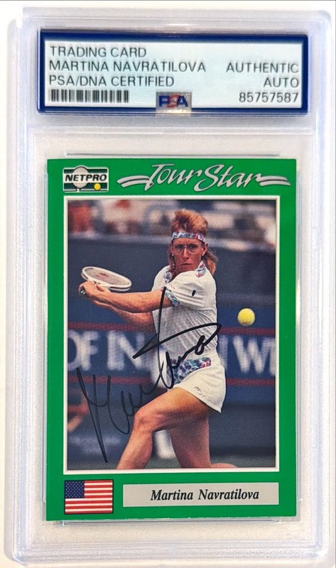 1991 Netpro Tennis Martina Navratilova Signed Auto Rookie RC Card #4 PSA DNA