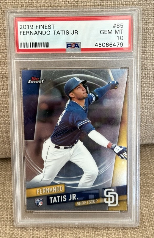 2019 Topps Finest FERNANDO TATIS JR. #85 PSA 10 GEM MINT RC San Diego Padres