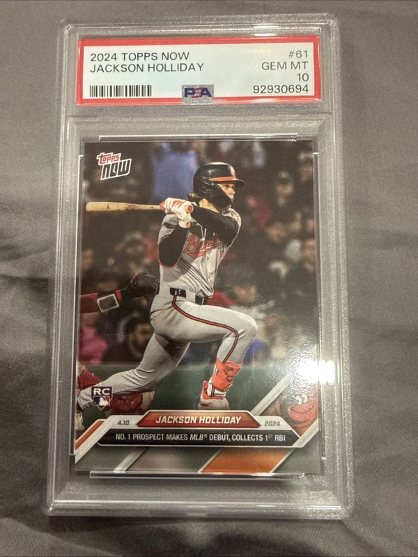 2024 Topps Now #61 Jackson Holliday RC PSA 10
