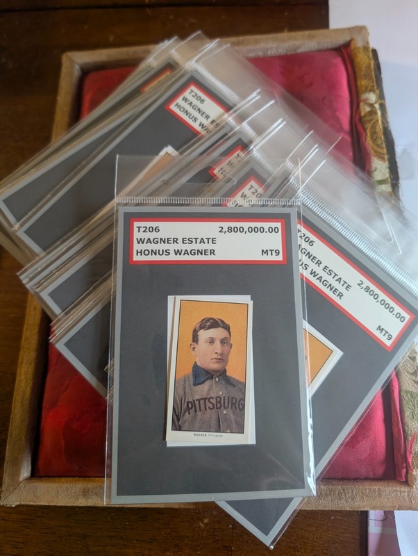 LOT of 35 HONUS WAGNER T206 MINT LTD ED. BASEBALL TOBACCO REPRINT CARD MT9