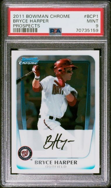 2011 Bowman - Chrome Prospects Bryce Harper #BCP1 (RC) PSA 9