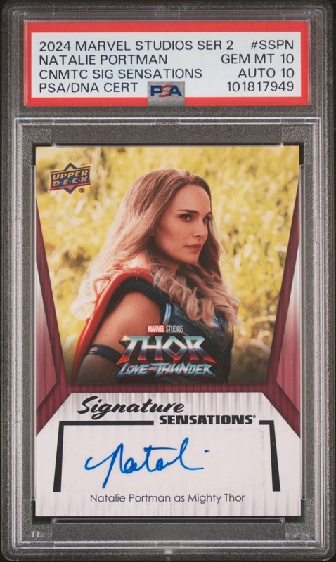 2024 UD Marvel Studios Series 2 Natalie Portman Sensations Auto PSA 10/10 Thor