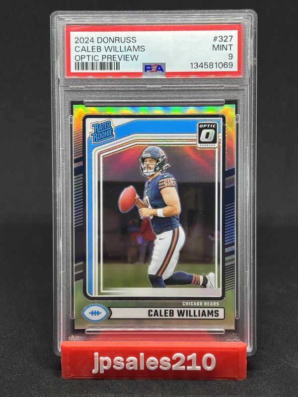 2024 Donruss #327 Caleb Williams Optic Rated Rookies Preview Holo PSA 9
