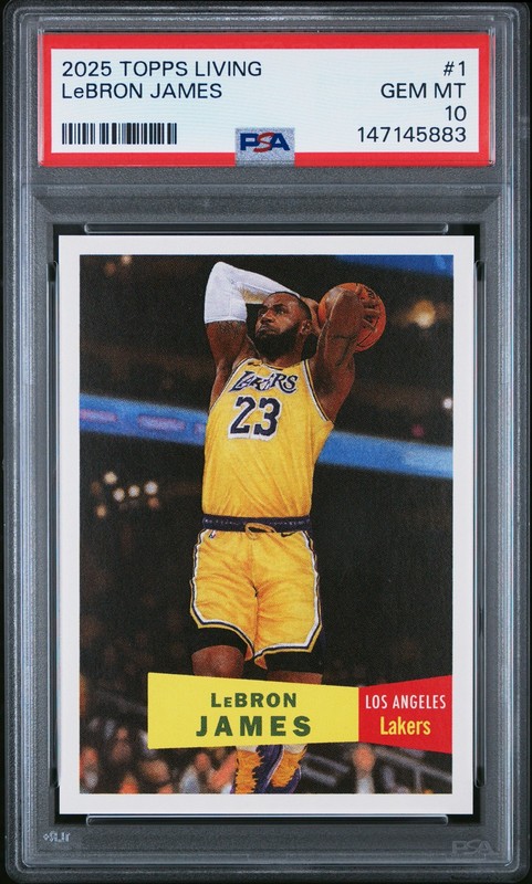 2025 Topps Living Set #1 LeBron James PSA 10 GEM MINT