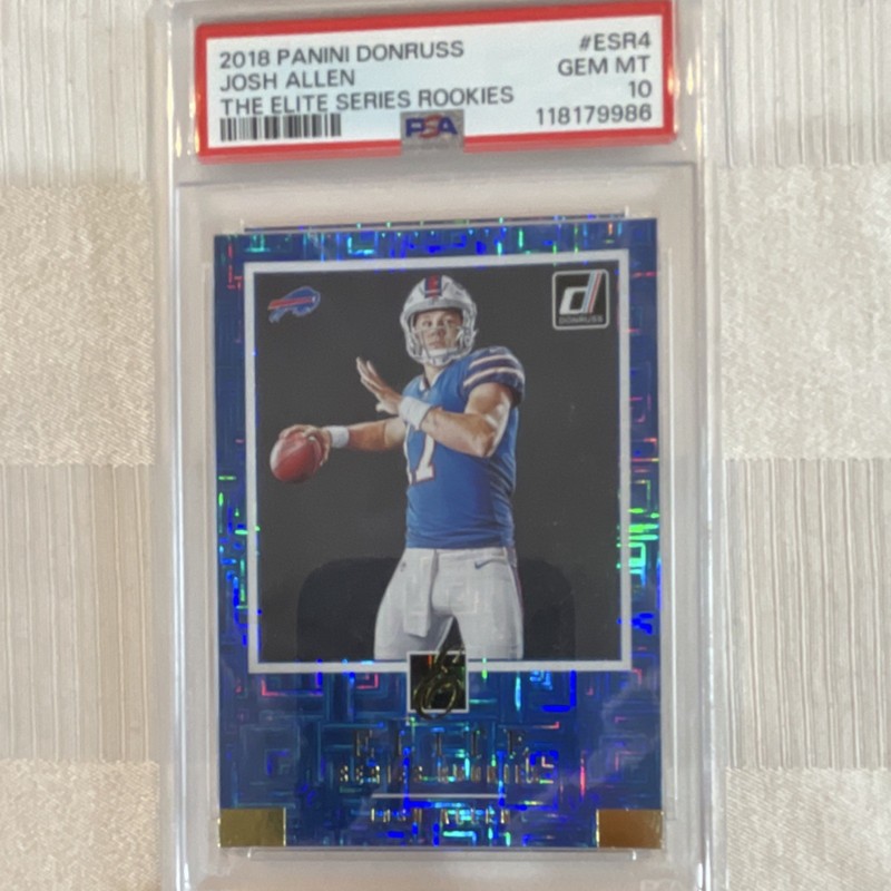 2018 Panini Donruss Elite Series Rookies Josh Allen #ESR-4 Rookie PSA 10 Bills view 2