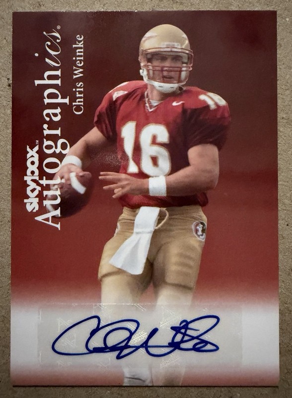 2012 Retro Chris Weinke Autograph 1999 Autographics FSU Heisman Trophy Winner