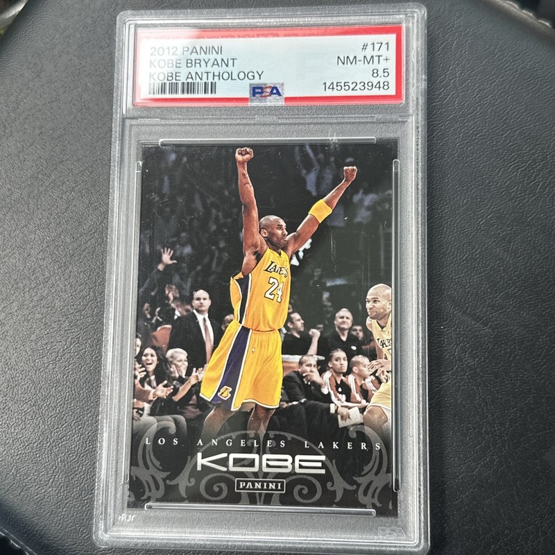 KOBE BRYANT 2012-13 PANINI KOBE ANTHOLOGY 171 LAKERS PSA 8.5 Black Mamba On Card