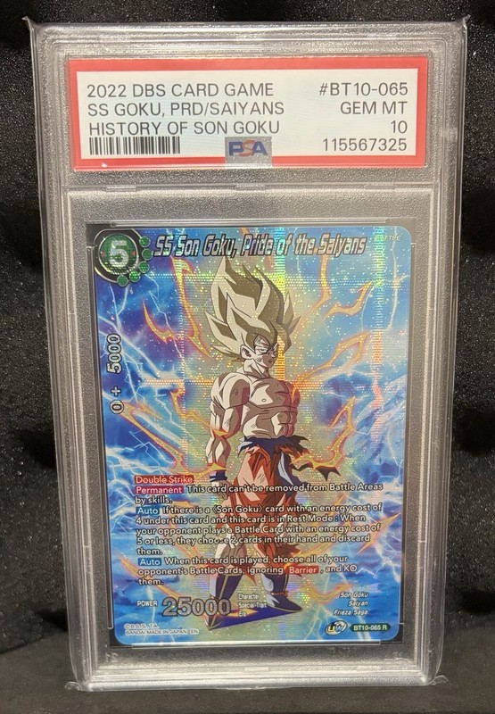2022 DBS Card Game - SS Son Goku Pride of the Saiyans #BT10-065 Gem Mint PSA 10