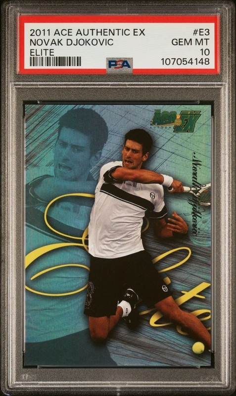 2011 Ace Authentic EX Elite Novak Djokovic PSA 10 Gem Mint Pop 9!