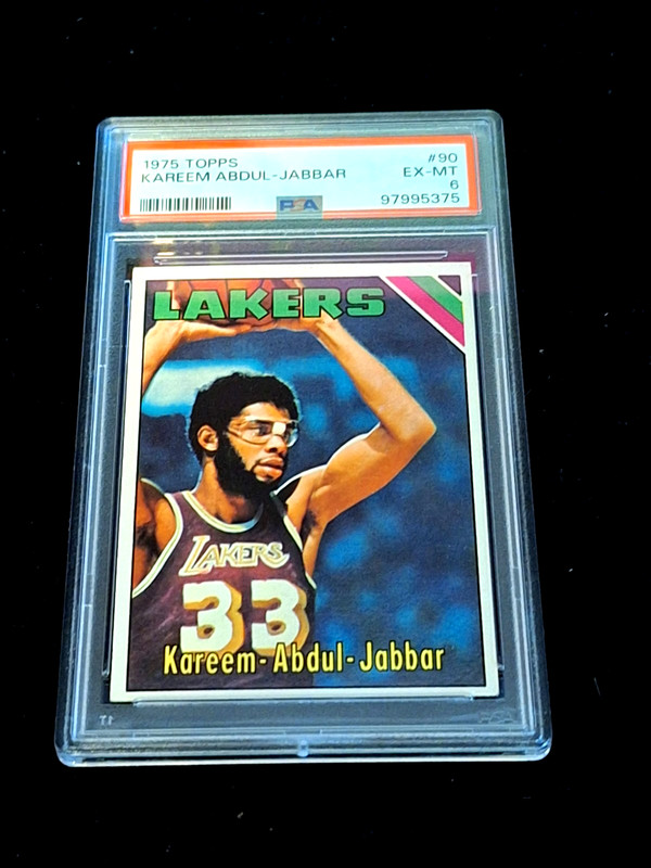1975 Topps Kareem Abdul‑Jabbar #90 – PSA 6 EX‑MT – Lakers - HOF