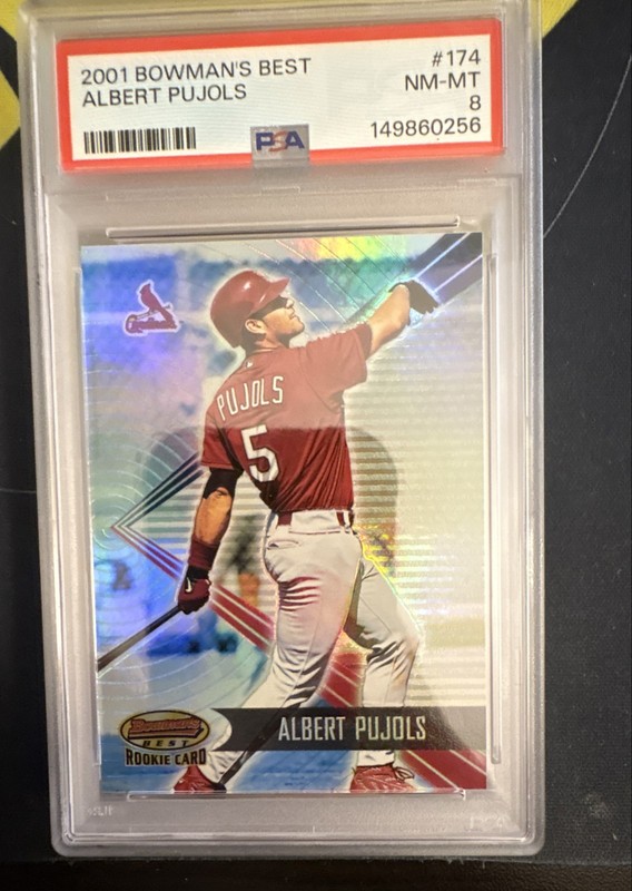 2001 Bowman's Best - Albert Pujols #174 /2999 (RC) PSA 8