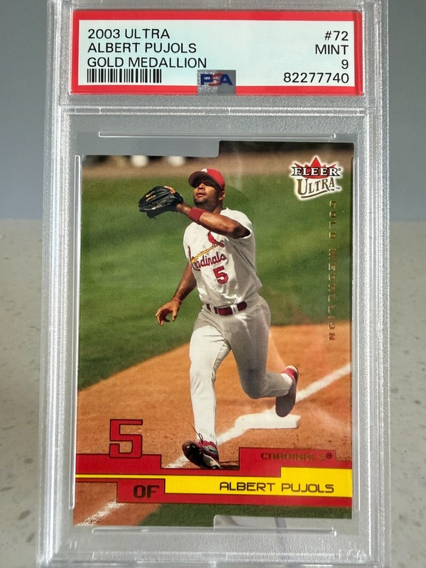 2003 ULTRA 'Gold Medallion' Albert Pujols #72 PSA Graded Mint 9