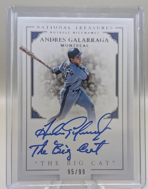 2016 Panini National Treasures ANDRES GALARRAGA Expos The Big Cat /99 AUTO