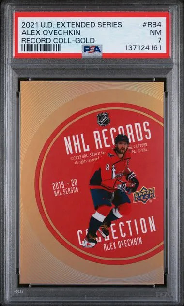 2021 Upper Deck - Alex Ovechkin #RB-4 - Record Collections - Gold /250 - PSA view 1
