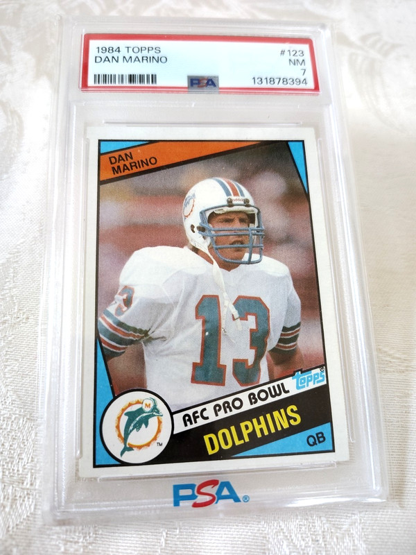 1984 Tops #123 Dan Marino AFC Po Bowl Rookie PSA 7