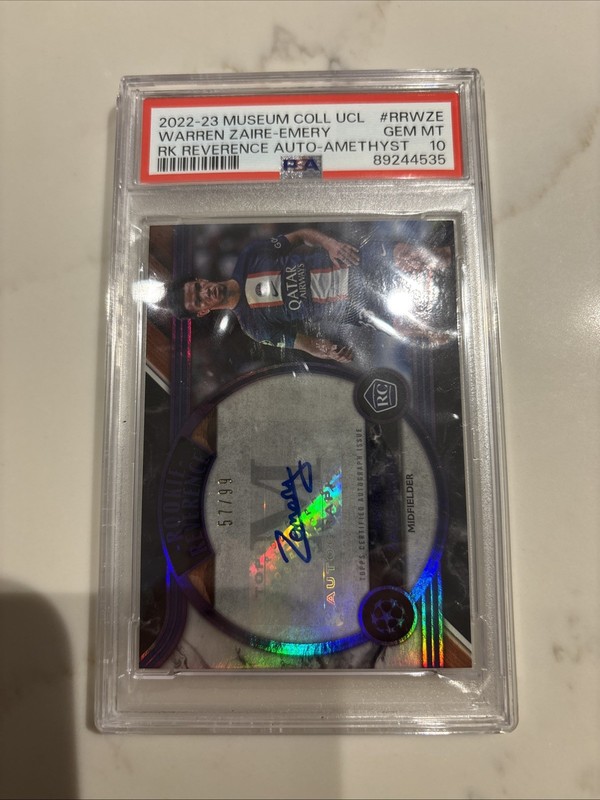 2022-23 Museum Collection UCL Warren Zaire-Emery RK Reverence Auto /99 PSA 10