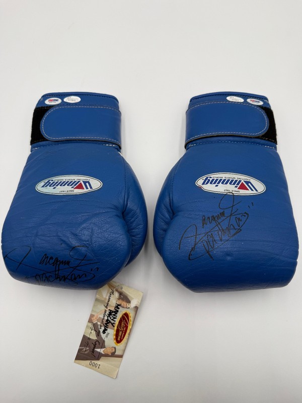 Manny Pacquiao Autograph Signed Used Training Gloves PSA and JSA Authenticated