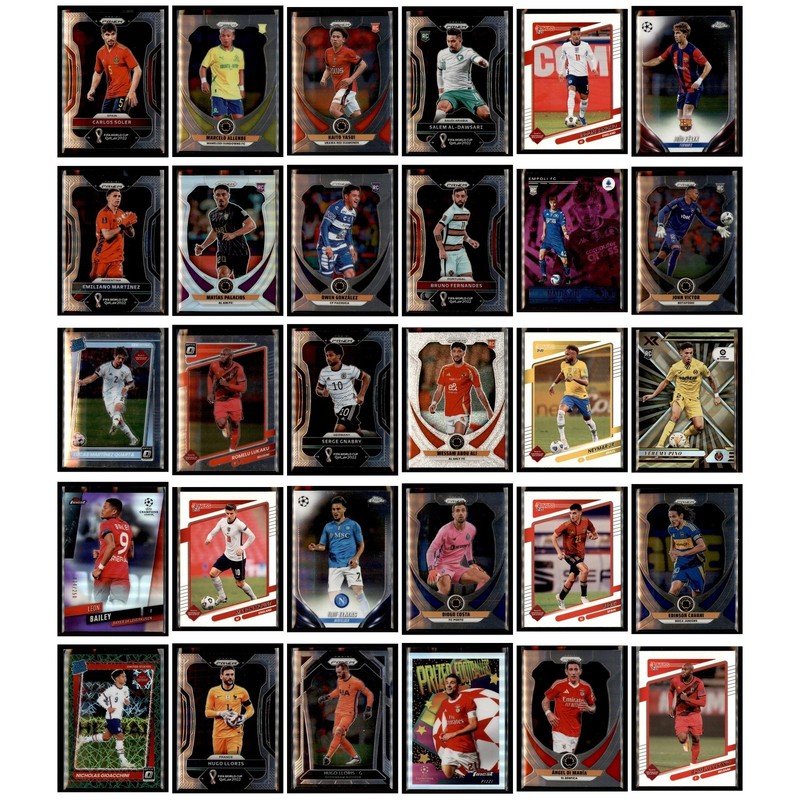 (100) Soccer/Futbol Card Lot - Topps Chrome/Prizm +more with Rookies and Stars