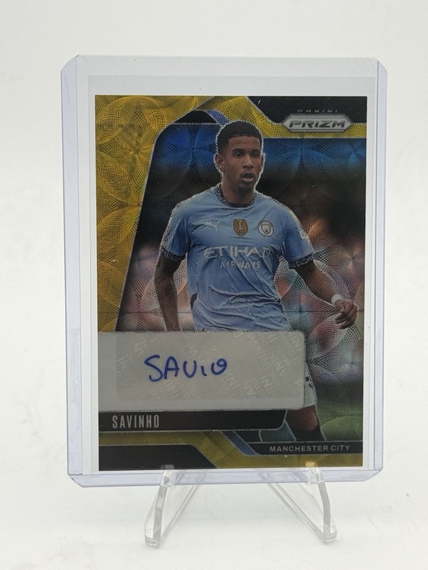 Savinho 2024-25 Panini Prizm Auto /10 Manchester City SSP