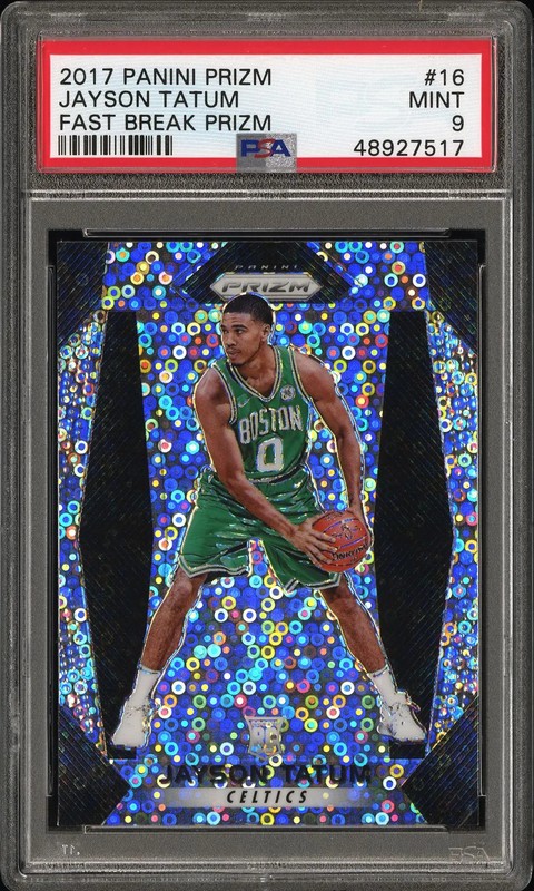 PSA 9 2017 Panini Prizm Jayson Tatum Fast Break Rookie RC #16