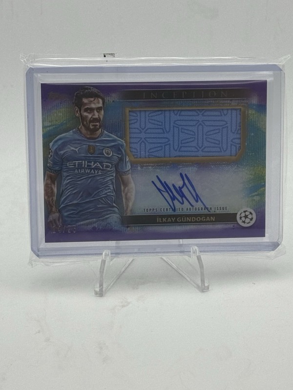 2024-25 Topps Inception Ilkay Gundogan Auto Patch /25 Manchester City UCL AP-IG