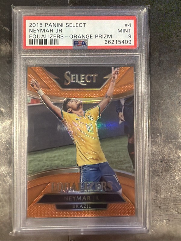 2015-16 Panini Select Equalizers Neymar Jr #4 Orange Prizm /149 PSA 9 Pop 8 Rare
