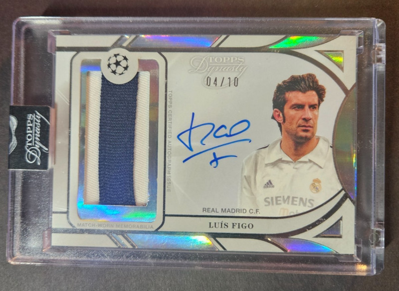2024 Topps Dynasty Soccer Luis Figo Patch Auto 04/10 #APL-LF2