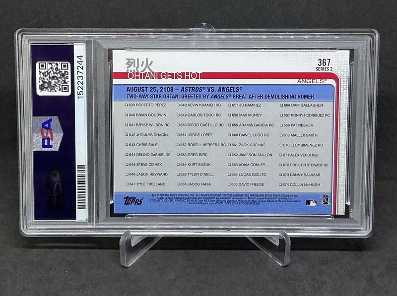 2019 Topps Factory Set All-Star Game Shohei Ohtani Mike Trout PSA 9 MINT view 2