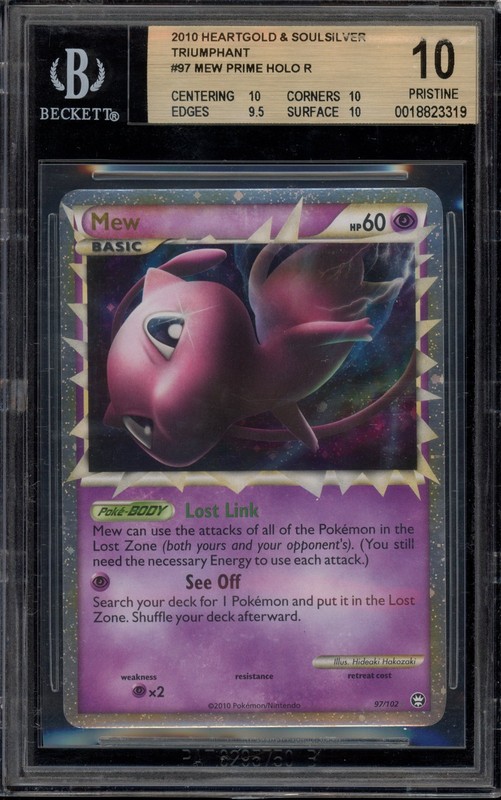 Pokemon Mew Prime Triumphant Holo Ultra Rare #97 BGS 10 Pristine