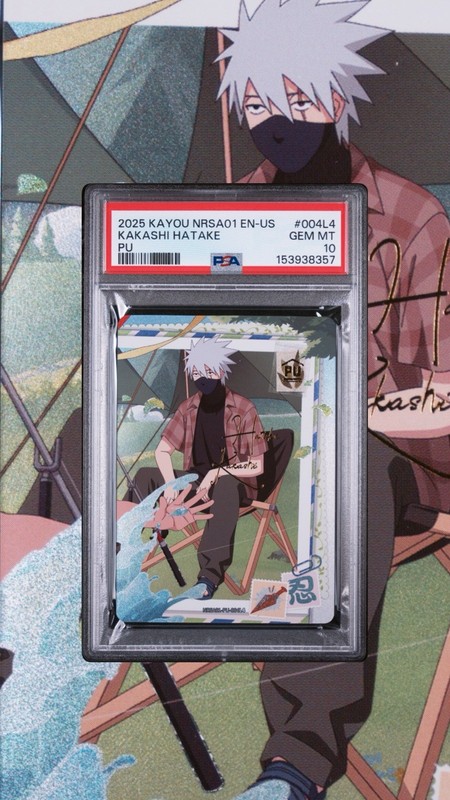 2025 KAYOU NARUTO SMRITI COLLECTIBLE CARD NRSA01 #004L4 KAKASHI HATAKE PSA 10