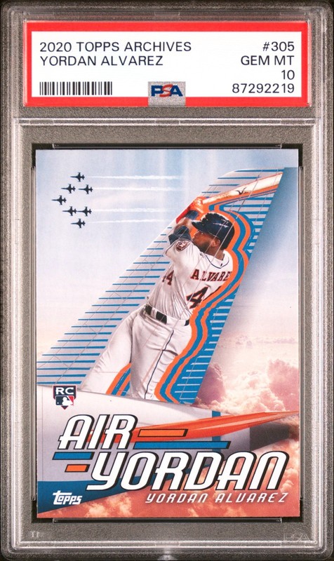 2020 Topps Archives RC Yordan Alvarez #305 PSA 10! Air Yordan! Rookie! POP 129!