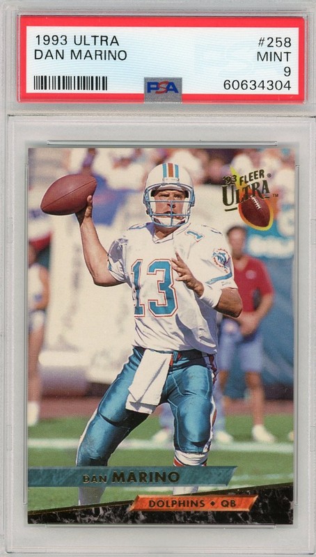 DAN MARINO 1993 ULTRA #258 DOLPHINS HOF PSA 9