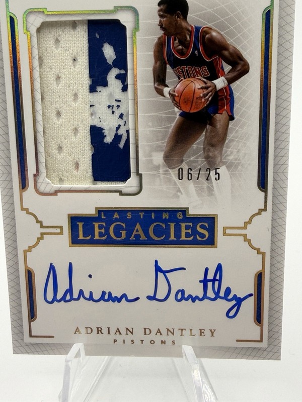 Adrian Dantley 2015-16 National Treasures Lasting Legacies Patch Auto /25 Piston view 2