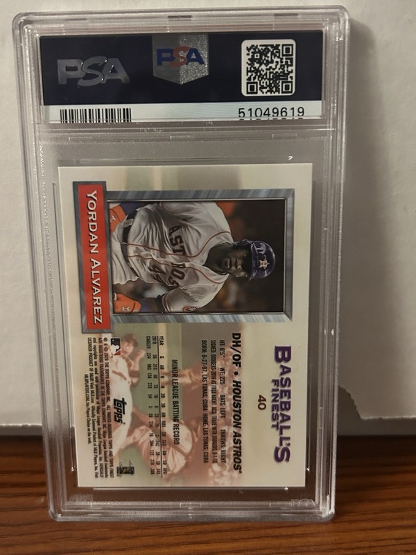 2020 Topps Finest Flashbacks Yordan Alvarez #40 PSA 10 GEM MT **MULTIPLE AVAIL** view 2