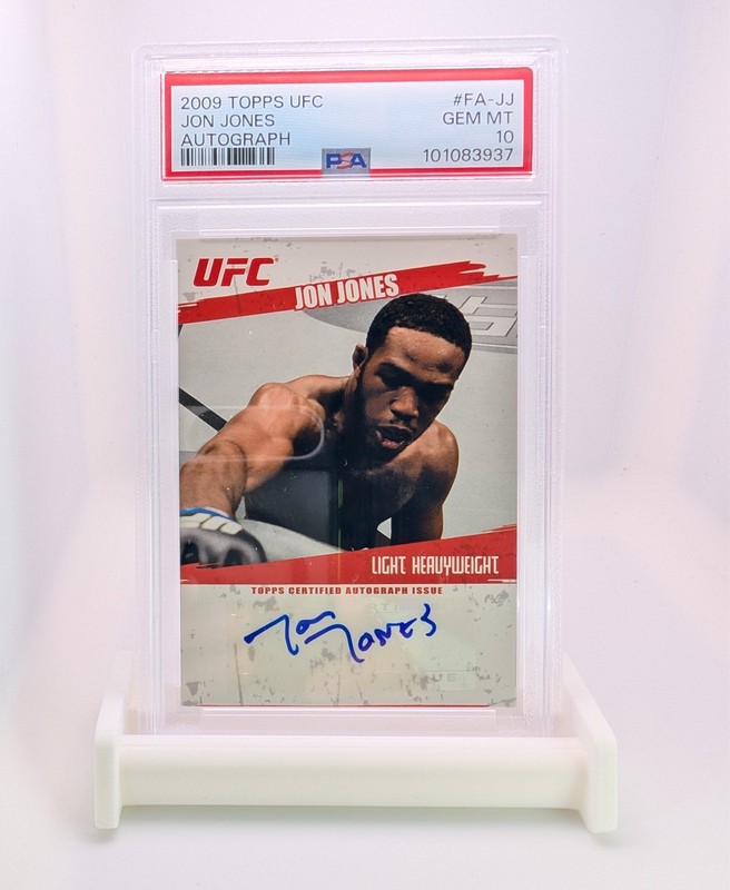 2009 TOPPS UFC JON BONES JONES RC #FA-JJ ROOKIE AUTO PSA 10 GEM MINT - G.O.A.T