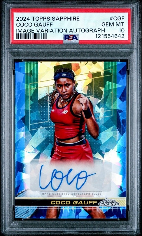 2024 Topps Chrome Sapphire Coco Gauff Auto Image Variations #AIV-CGF PSA 10