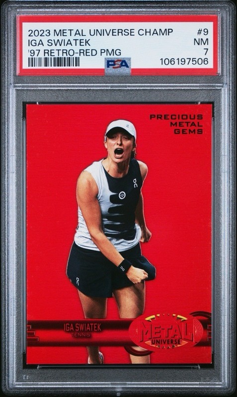 Iga Swiatek Skybox Metal Universe Retro PMG Red /100