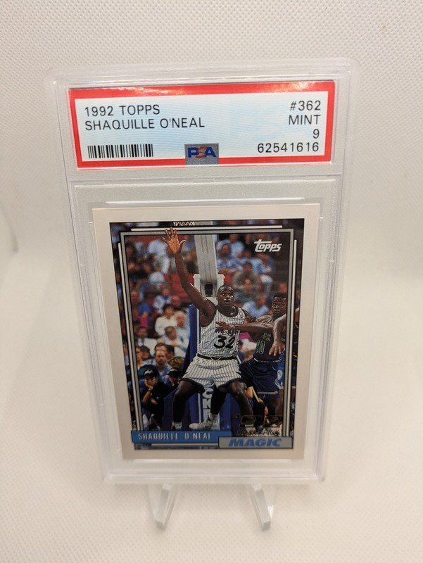 1992-93 Topps Shaquille O'Neal Rookie RC #362 Magic PSA 9