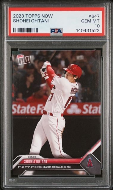 SHOHEI OHTANI * PSA 10 * 2023 TOPPS NOW * 1ST TO 40 HOME RUNS * CARD #647