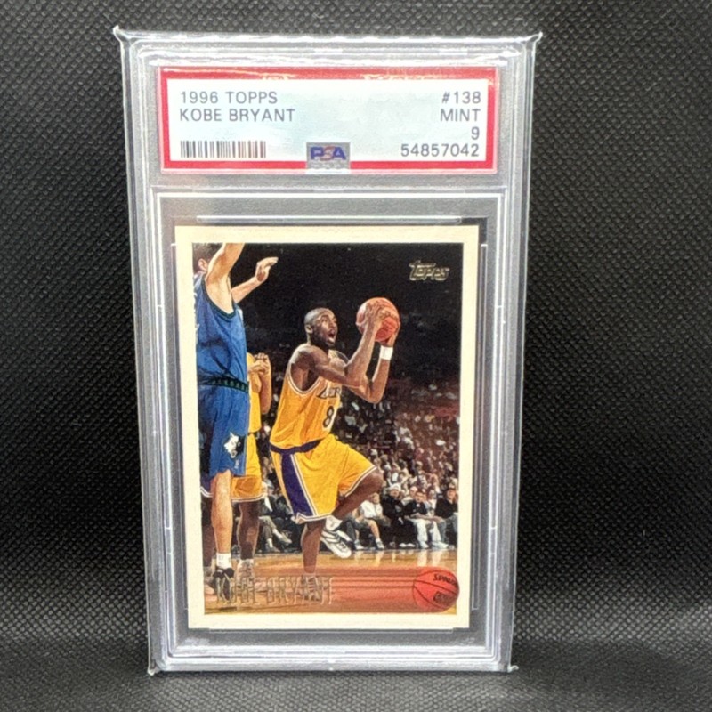 Topps 1996 Kobe Bryant #138 Rookie PSA 9 Los Angeles Lakers Basketball