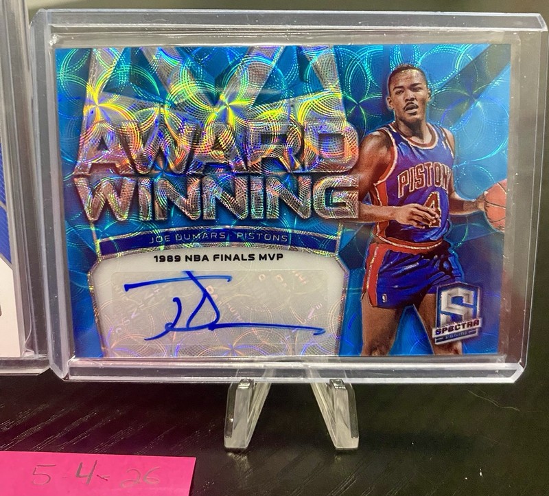 2018-19 Panini National Treasures Joe Dumars Jumbo /99 & Spectra Auto /60 view 2