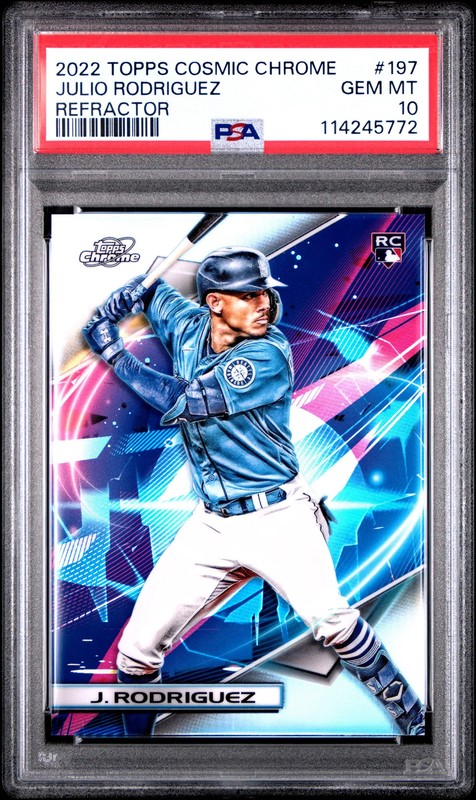 2022 Topps Cosmic Chrome Julio Rodriguez #197 Refractor PSA 10