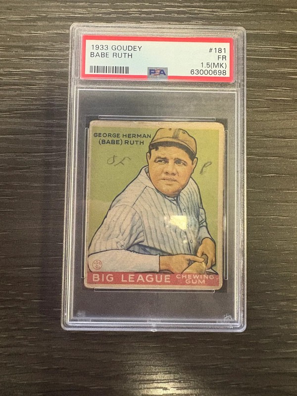 1933 Goudey Babe Ruth #181 MK PSA 1.5