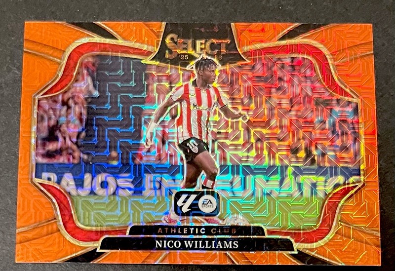 2025-26 Select Soccer ORANGE MOJO PRIZM SP /199 Nico Williams ATHLETIC CLUB 💥
