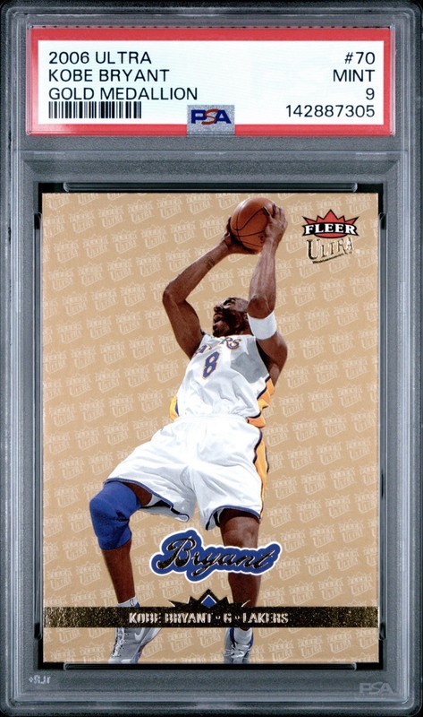 PSA 9 MINT 2006 ULTRA KOBE BRYANT #70 GOLD MEDALLION LAKERS B206
