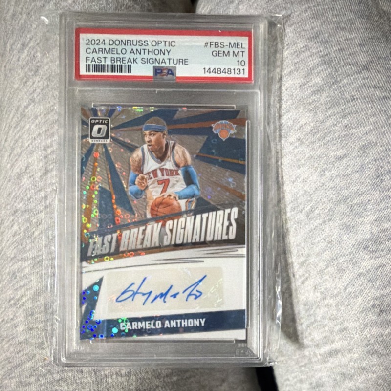 2024-25 Panini Donruss Optic Auto Carmelo Anthony Fast Break Knicks PSA 10🔥🔥